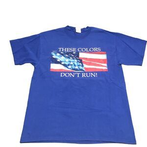 Vintage American Themed T-Shirt “These Colors Don’t Run”; 4th of July SZ M